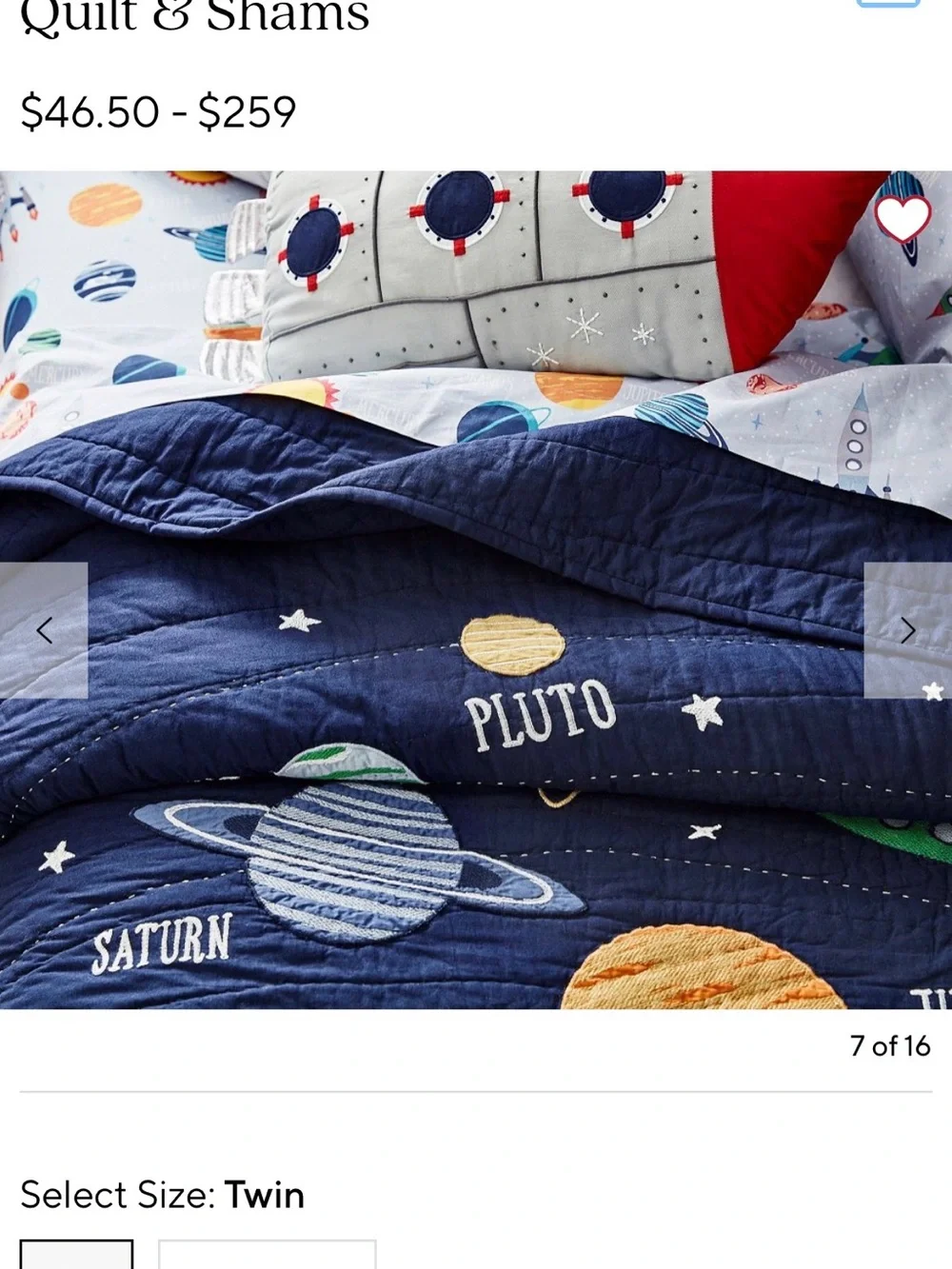 Pottery Barn Kids quilted navy